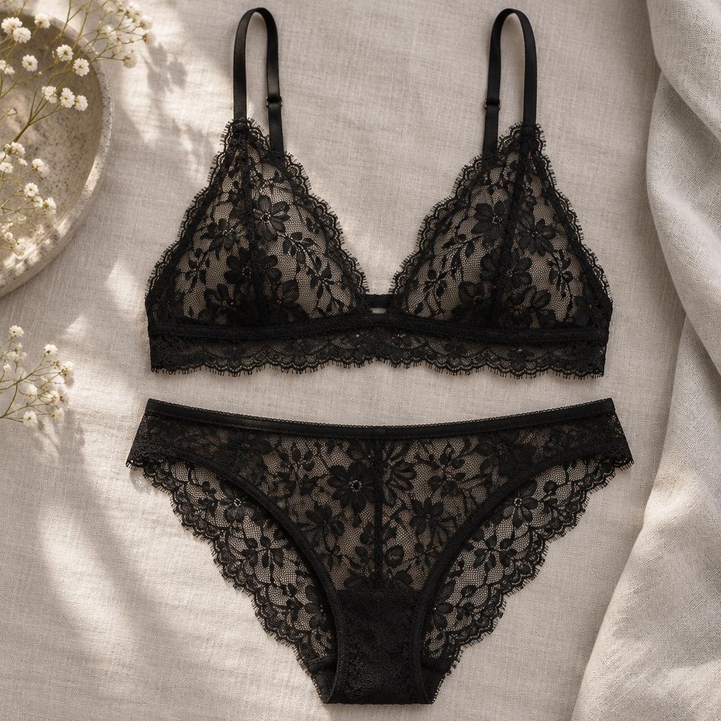 The Noir Lace Bralette